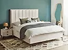 Bedroom Set SEZANNE Boucle Off-White 160 x 200 cm (EU King Size)