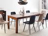 Extending Dining Table MADURA Dark Ash Wood 160/240 cm 90 cm