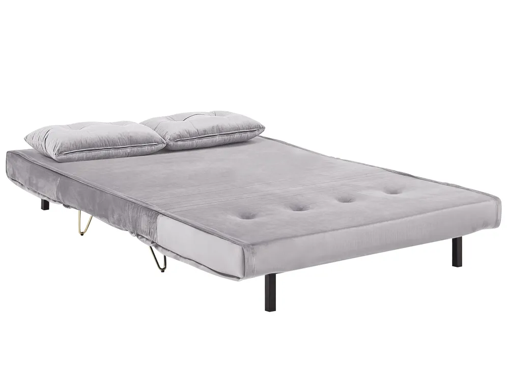 Living Room Set 3 Seater VESTFOLD Velvet Grey_808942