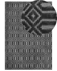 Rug ADATEPE Dark Grey 160 x 230 cm Viscose_750654