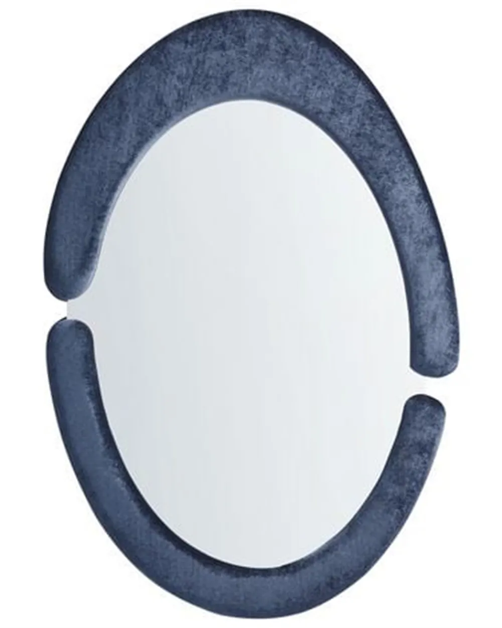 Väggspegel MASSAY 53 cm 90 cm Sammet Mörkblå_1183996