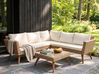 Garden Corner Sofa with Table 6 Seater VITTORIA PE Rattan Off-White