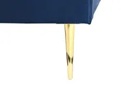 Bed Velvet FLAYAT 140 x 200 cm (EU Double) Navy Blue_834200