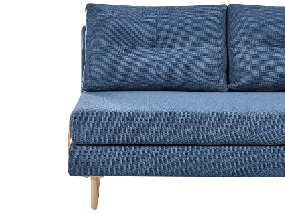Living Room Set 6 Seater JERSLEV Fabric Blue_1013790