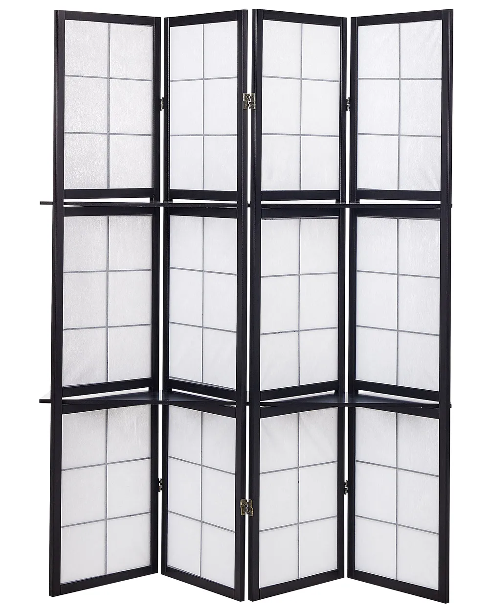 Rumsavdelare med 4 paneler GOMAGOI 120 cm 170 cm Svart_874160