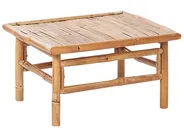 Trädgårdssoffgrupp med bord 6-sits CERRETO Bambu Off-White Vänstervänd_909664