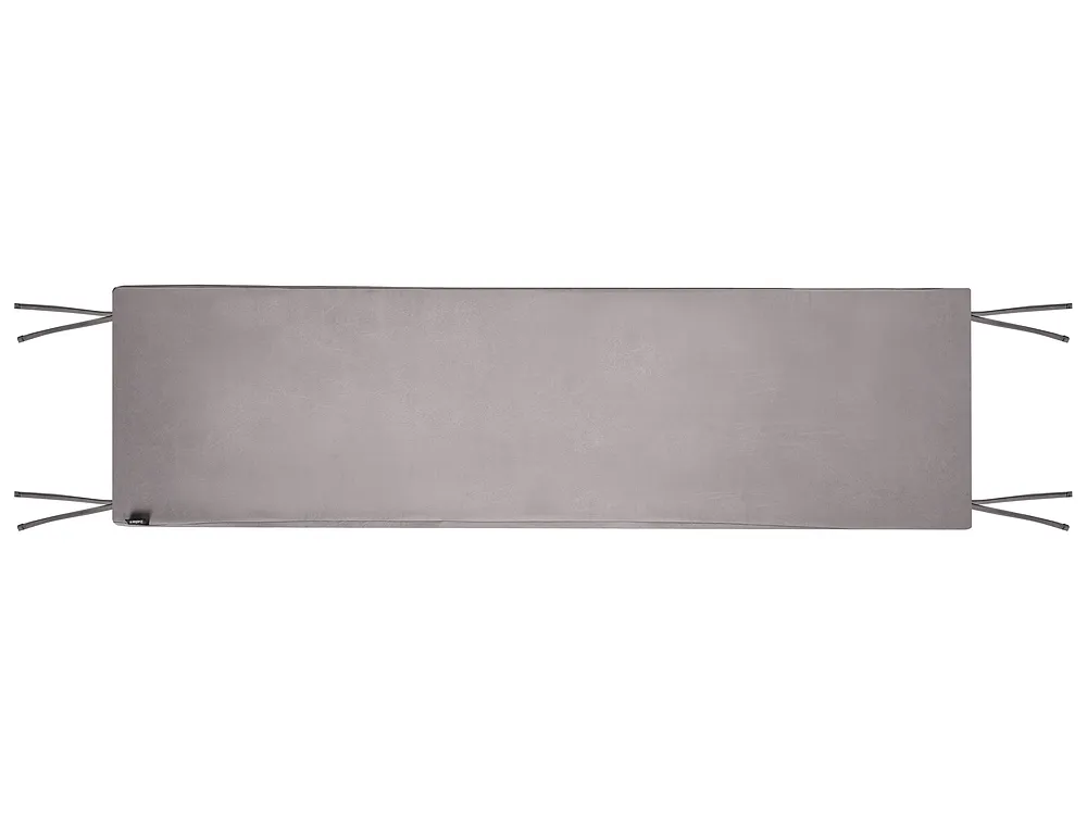 Trädgårdsbänk med dyna TUSCANIA 160 cm Eukalyptusträ Grå_1153837
