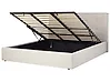 Ottoman Bed LORIENT Fabric Beige 180 x 200 cm (EU Super King)
