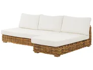 Garden Lounge Set with Table 4 Seater VARALLO Modular Rattan Natural Left Hand_767010