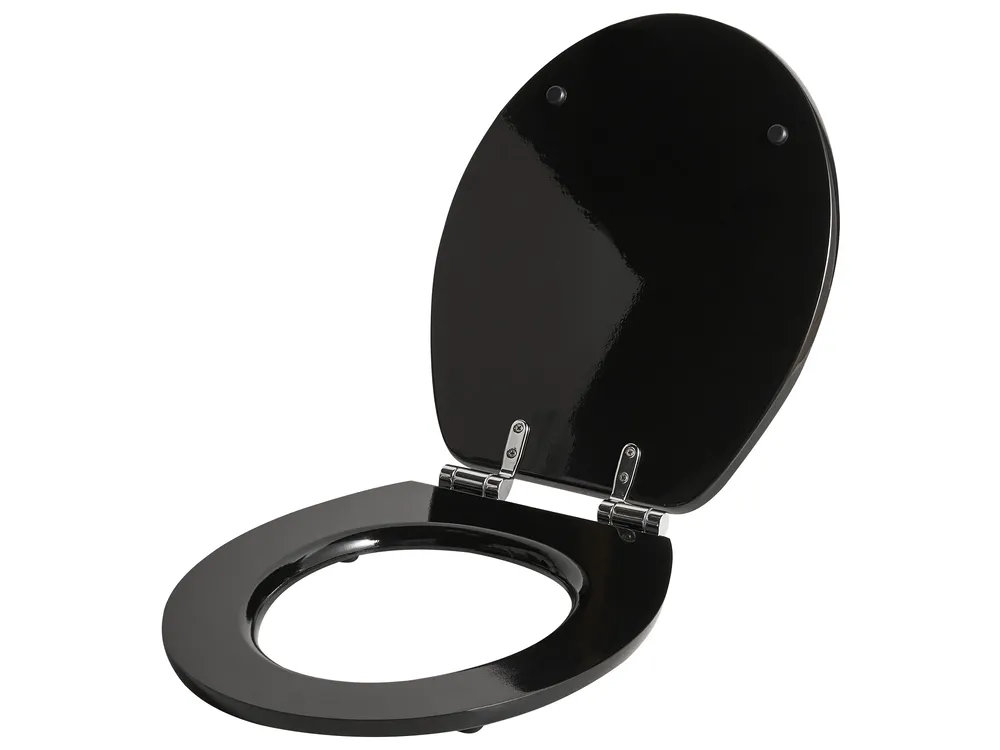 Toilet Seat INIRIDA Soft Close MDF Black_1016450