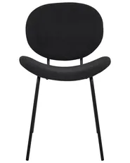 Set of 2 Dining Chairs LUANA Boucle Black_873702