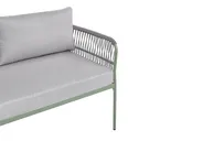 Garden Corner Sofa 3 Seater ONZO with Tables Metal Green Right Hand_1082843
