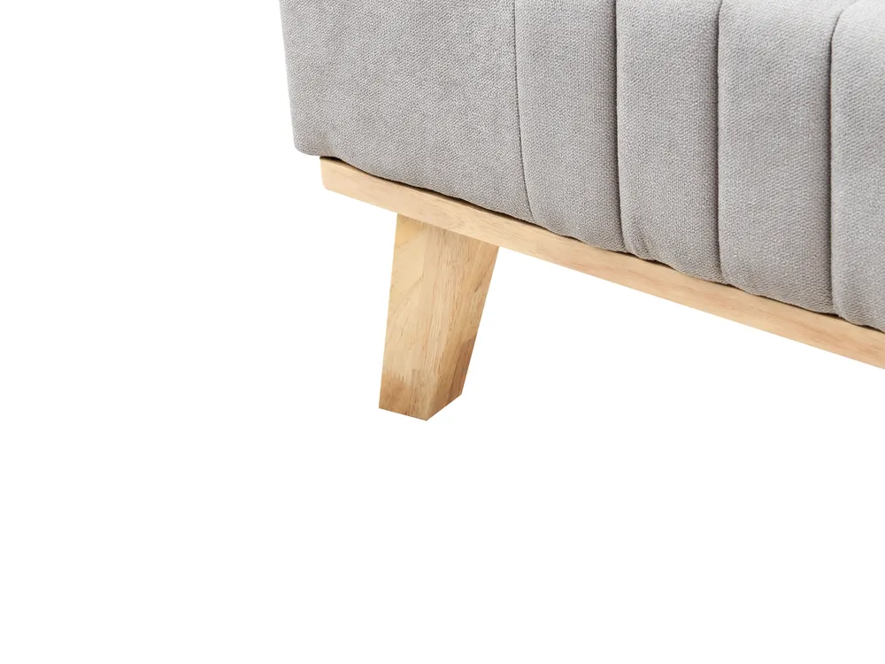 Bed Chenille TALENCE 160 x 200 cm (EU King Size) Light Grey_980982
