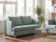 Living Room Set 6 Seater RATTVIK Fabric Light Green_1066644