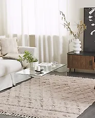 Matto SULUOVA Beige 140 x 200 cm Puuvilla_1180408