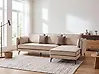 Corner Sofa ALTAN Velvet Beige Left Hand