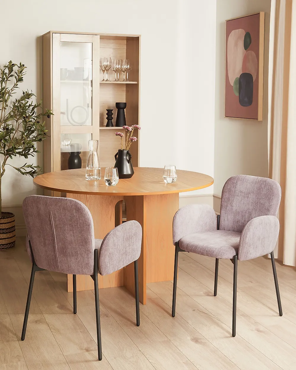 Set med 2 matstolar ALBEE Rosa_1173746
