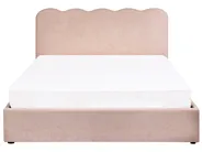Ottoman Bed NANTERRE Fabric Pastel Pink 160 x 200 cm (EU King Size)_1084640