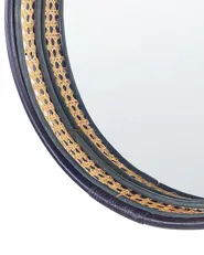 Wall Mirror DAKSA 60 cm 60 cm Rattan Black_896099