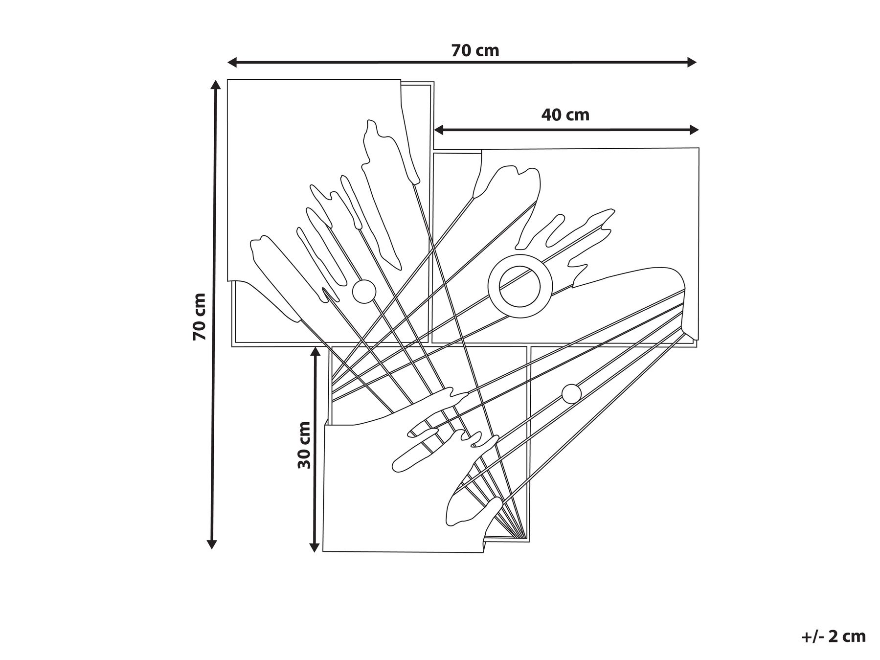 Seinäkoriste BALBRIGGAN Metalli 70 cm Monivärinen_995591