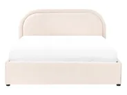 Ottoman Bed QUILLIEN Chenille Light Beige 140 x 200 cm (EU Double)_989504
