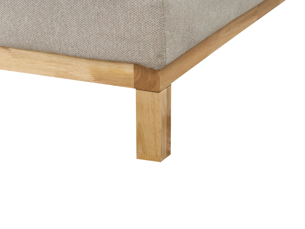 Corner Sofa 4 Seater SIGGARD Fabric Light Beige Right Hand_944913