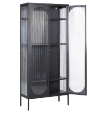 Vitriini FOXTON 80 cm Metalli Musta_850353