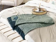 Blanket PAIRE Fabric 130 x 170 cm Teal_834456