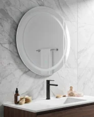 LED Bathroom Mirror SELUNE 58 cm 58 cm Silver_1145514