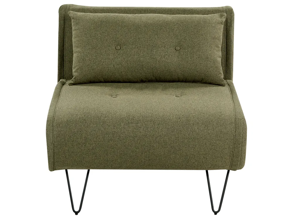 Living Room Set 3 Seater VESTFOLD Fabric Olive Green_930254