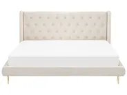 Bed Velvet FORBACH 180 x 200 cm (EU Super King) Beige_843888