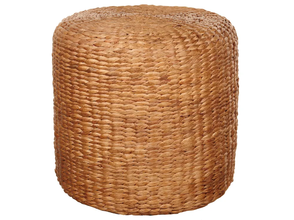 Pouffe BICHIR Water Hyacinth Beige