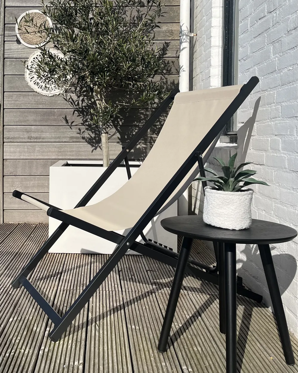 Aurinkotuoli taitettava LOCRI II Metalli Beige_973164