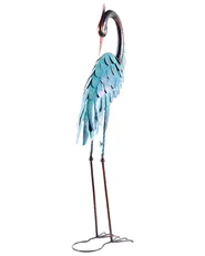 Set of 2 Garden Figurines MALOLOS Heron Blue_1083057