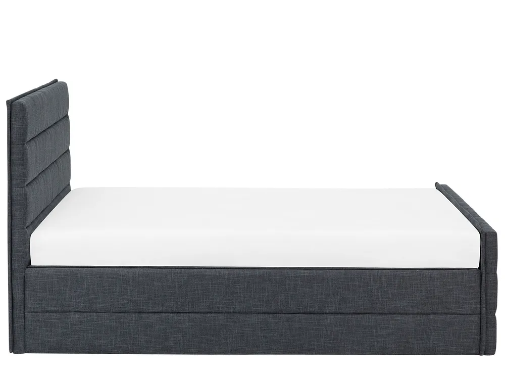Bed Fabric VALBONNE 160 x 200 cm (EU King Size) Dark Grey_794271