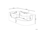 Corner Hot Tub with LED ACUARIO 1700 x 800 mm White Right Hand_755871