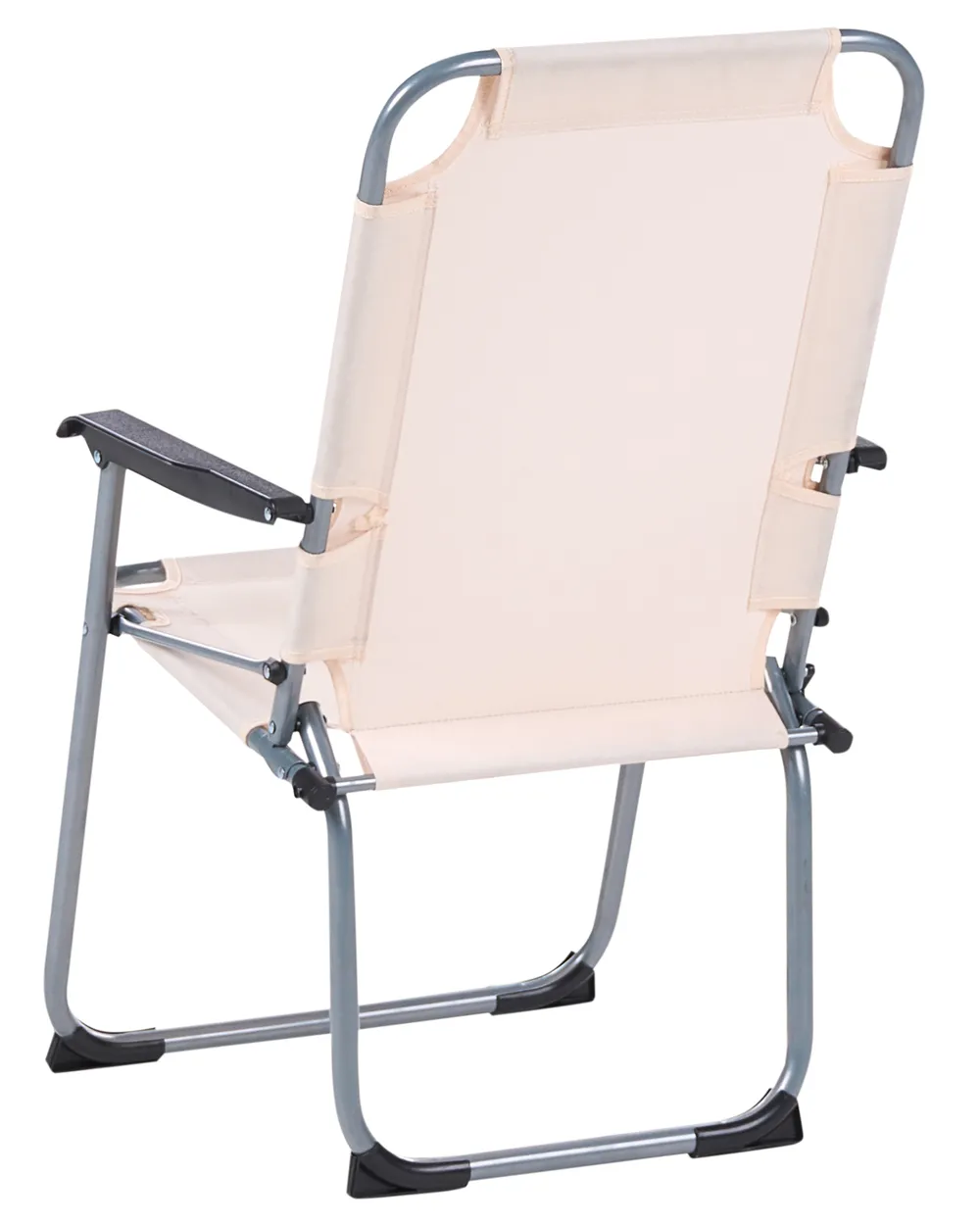 Set of 4 Garden Chairs GALATSI Folding Metal Beige_1030563