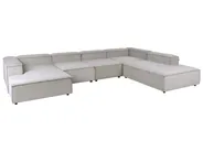 Modular Corner Sofa 5 Seater ARDAL Corduroy Taupe Left Hand_1011130