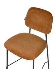 Set med 2 barstolar DUETTE Sammet Guldbrun_1015754