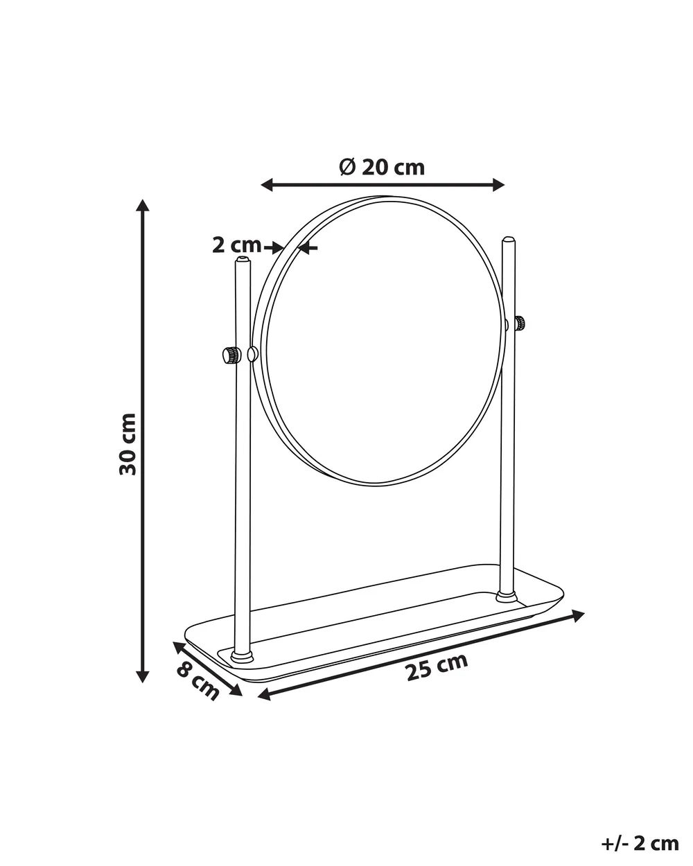 Makeup Mirror FINISTERE Gold_847719