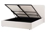 Ottoman Bed BRENON Fabric Light Beige 160 x 200 cm (EU King Size)_1055982