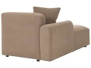 Modular Corner Sofa 3 Seater HEDE with Ottoman Fabric Brown Right Hand_1087463