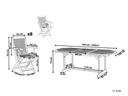 Garden Dining Set 8 Seater MAUI Acacia Wood Light Brown_807134