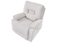 Soffgrupp med elektrisk reclinerfunktion 6-sits BERGEN med USB-port Sammet Ljusbeige_1064832