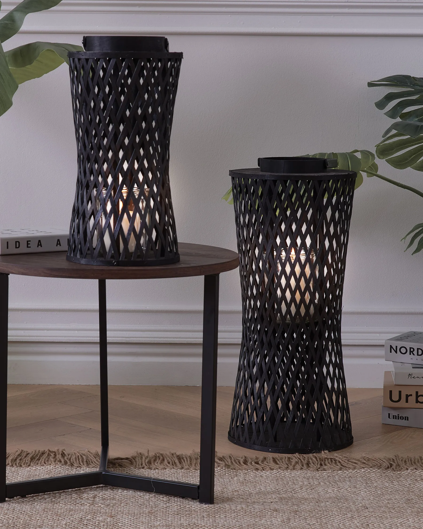 Lykta MACTAN 38 cm Bambu Svart_873525
