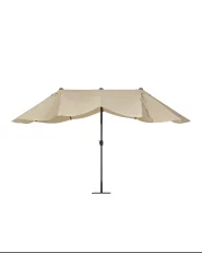 Patio Parasol 460 cm SIBILLA Beige_680046
