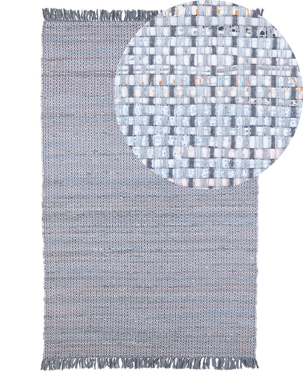 Rug BESNI Grey 140 x 200 cm Cotton