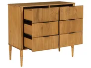 Bedroom Set Pine Wood FLAVIGNAC 120 x 200 cm (EU Small Double) Light Brown_1099296