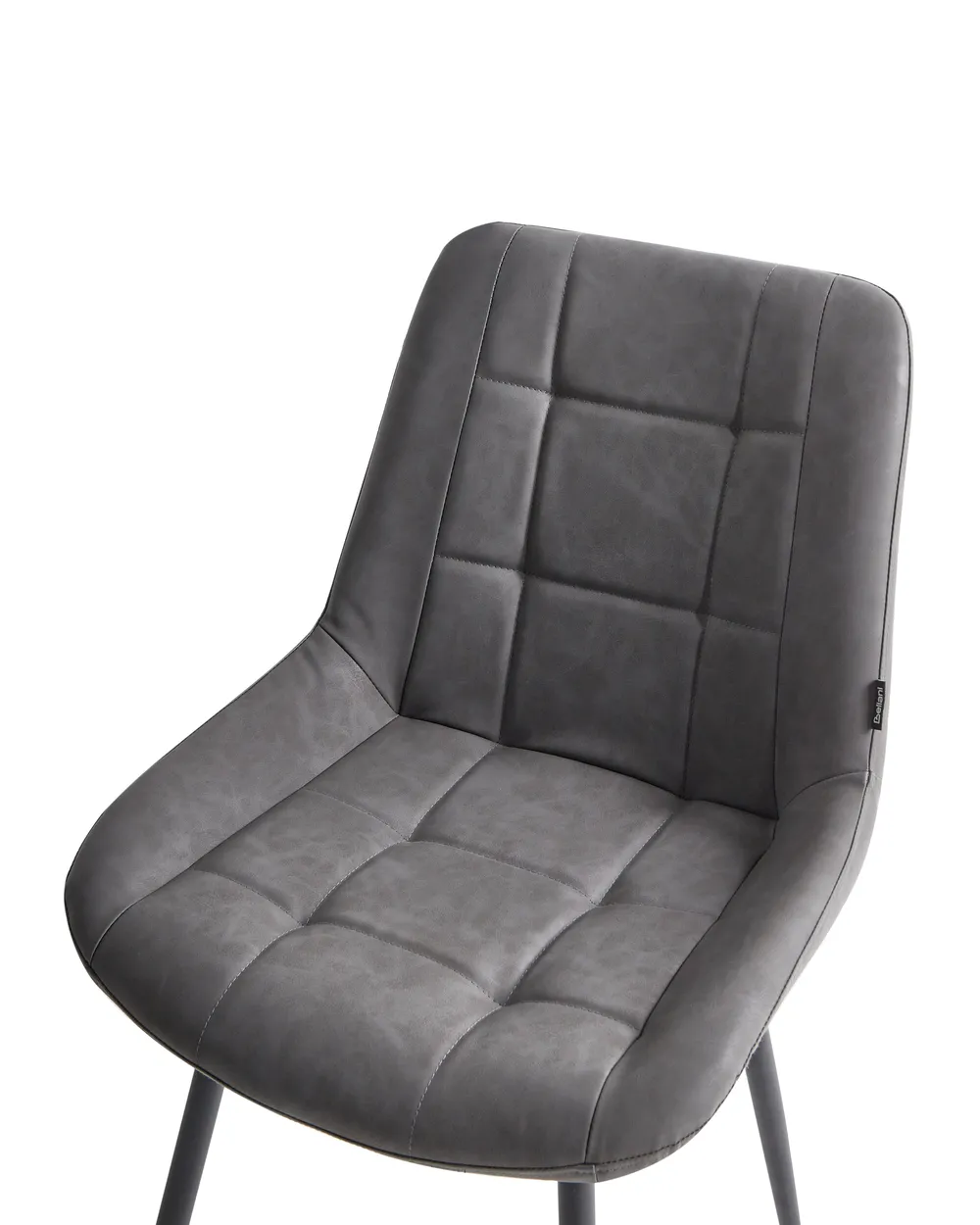 Set med 2 matstolar MELROSE Konstläder Grå_967198