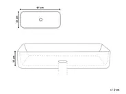Countertop Basin ULUA 610 x 350 mm Ceramic Black_922821